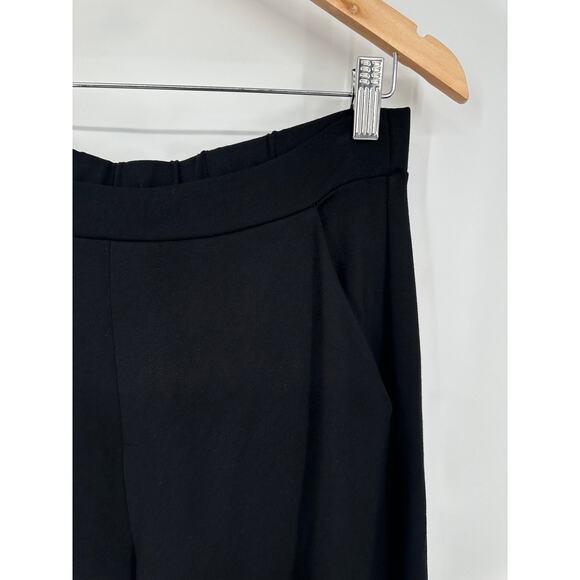 Banana Republic Wide Leg Ponte Pant High Rise Elastic Waist Cropped Ankle Black - Picture 6 of 12